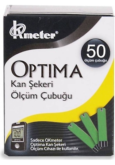 Optima Kan Şeker Ölçüm Çubuğu 50 Adet