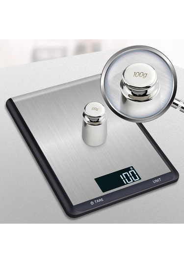 Paslanmaz Çelik Hassas Dijital Mutfak Tartısı 10 Kg-1g