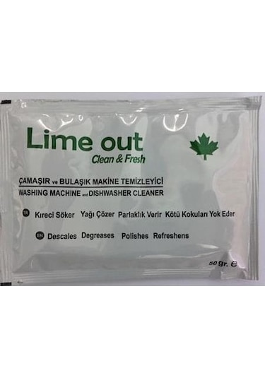 Lime Out Çamaşır Bulaşık Makinesi Koku Yağ Kireç Temizleyici 5 Ad