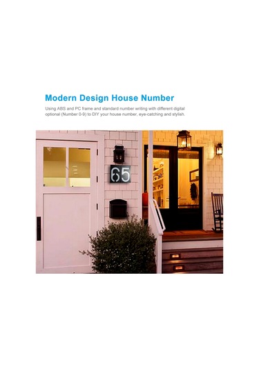 S6012-6 Güneş Ev Numarası Işığı Evler Için Led Aydınlatmalı Diğer