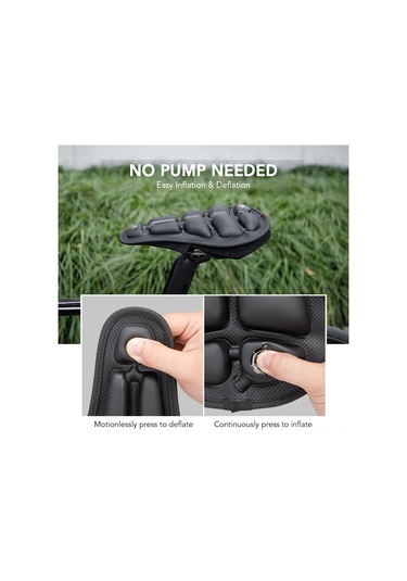 Moveevo Dağ Bisikleti Hava Yastığı Tamponlu Sönümleyici Jant Kılıfı - Uzun Yürüyüşlerde Konfor Ve Şiddet Azaltma Siyah