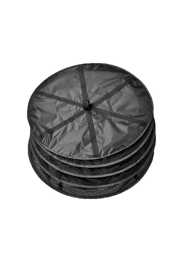 Wezone "4 Katmanlı Fermuarlı Kurutma Filesi - Otlar, Çiçekler Ve Bakliyatlar İçin Pratik Çözüm" Siyah