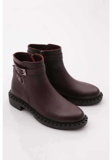 Dgn 050 Kadin Yani Kemerli Klasik Bot 050-2495-R2298 Kahverengi