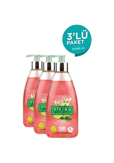 Viking Premium Hanımeli & Bergamot Sıvı Sabun 3 x 500 ML