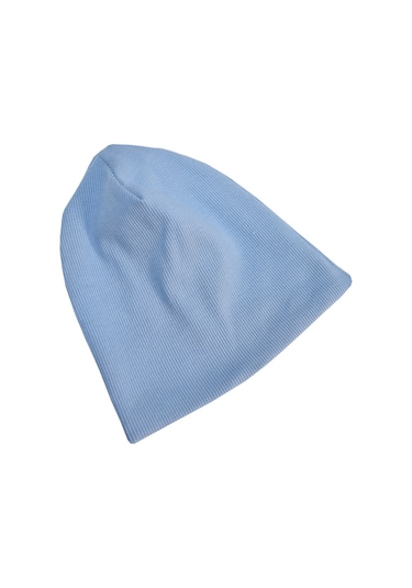 Luess Fitilli Kışlık Unisex Çocuk Bere Açık Mavi