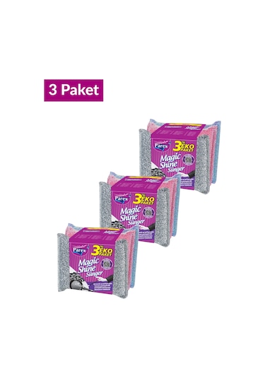 Magic Shine Sünger 3 Lü Paket Üçlü Set