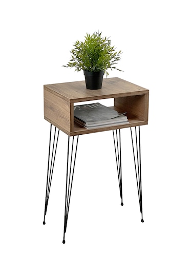 Komodin Raflı Sehpa Ayaklı Dekoratif Sehpa 5089