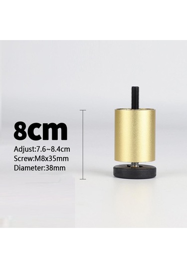 Suntek Magideal 4 Adet Alüminyum Alaşımlı Mobilya Ayakları Altın-8cm