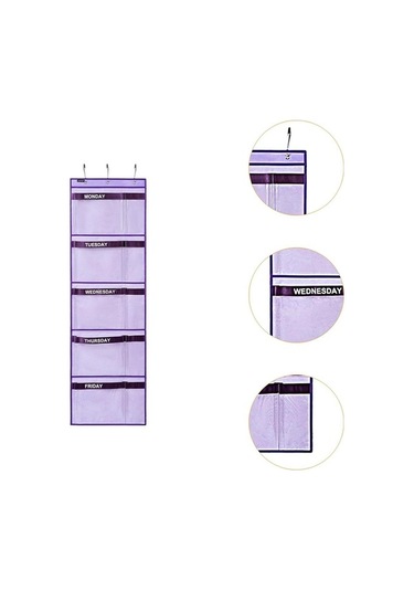 Trendooze Duvara Monte Çanta Tutucu Askı Çantası Mor Takma Sistemli Mor