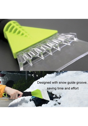 Sones Araç Buz Çözücü Süpürme Fırçalı Kürek Kırmızı