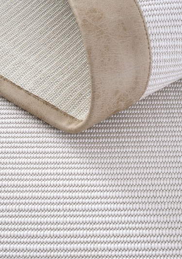 Cool Halı Oslo M60 Beyaz Mutfak Halısı Leke Tutmaz Tezgah Önü Yolluk Dokuma Bordürlü Sisal Halı