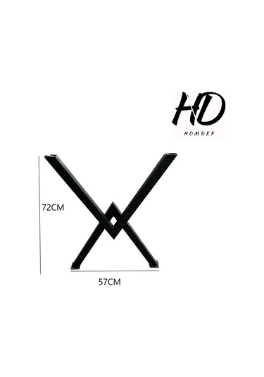 Homdep Masa Sehpa Ayağı X Model Ayak Siyah