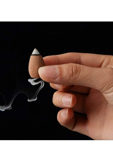 10 Adet Geri Akış Backflow Şelale Tütsü Konisi Tütsü Back Vanilya Kokulu