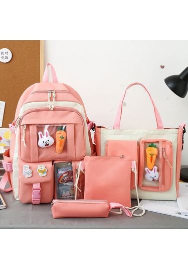 Ortaokul Öğrencileri İçin Büyük Kapasiteli Ve Yüksek Değerli Sırt Çantası Pembe