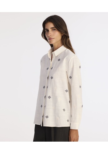 Yargıcı Regular Gömlek Yaka Uzun Kol Gömlek 25kkgm6014x 037 Ekru