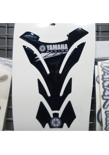 Hades Motosiklet Aksesuarları Yamaha Racing Tank Pad Siyah Beyaz
