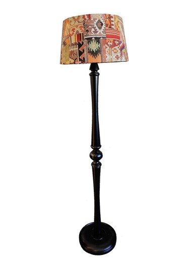 Masif Torna Ayak,Kilim Desen Lambader,Abajur,Köşe Aydınlatması