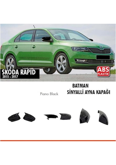 Skoda Rapid Batman Yarasa Ayna Kapağı 2015-2017 Sinyalli