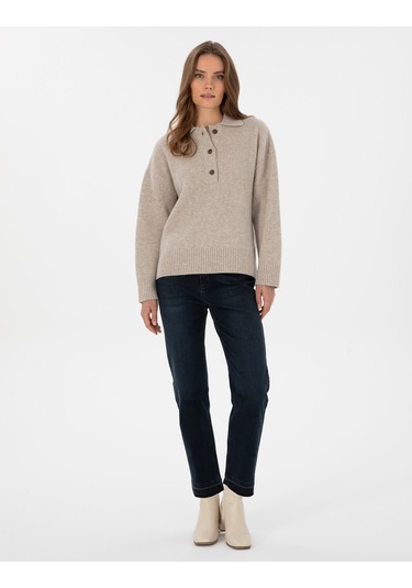 Pierre Cardin Kadın Bej Kazak /triko 50310992-vr011 Bej