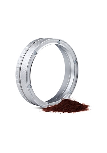 Wezone Kahve Tozu Tutucu Halka 58mm - Alüminyum Anti-kaçak, 6 Mıknatıslı, Elmas Desenli, Delonghi/breville Uyumlu - Gümüş Gümüş