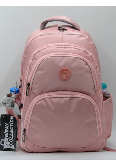 GirayCollection Özel Su İtici Kumaş Okul Sırt Çantası 34600 Pudra