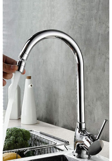 Kustar 360 Derece Oynar Başlıklı Çubuk Kol Mutfak Evye Bataryası