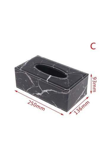 C-modern Mermer Dikdörtgen Suni Deri Doku Kutusu Peçete Tuvalet Kağıdı Tutucu Kılıf Dağıtıcı Ev Dekorasyon
