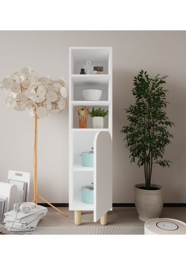 Parma 1 Kapaklı Mutfak Dolap, Kahve Köşesi, Çok Amaçlı Dolap Beyaz