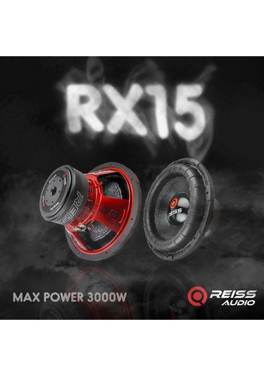Reiss 38cm Bass - Reiss Rs-rx15 Çift Bobin 3000w 1500rms Subwoofer 38cm - 2 + 2 Ohm Profesyonel Bass