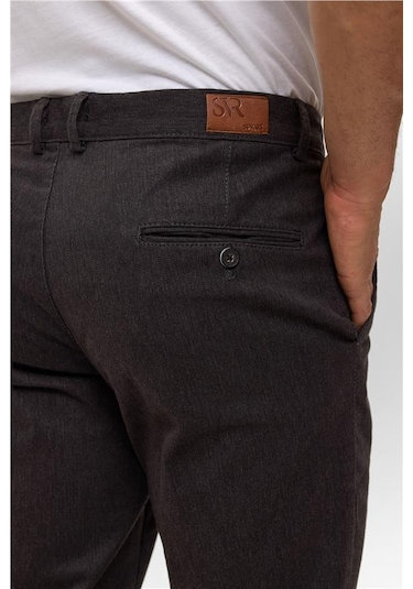 Antrasit Regular Armürlü Pantolon Antrasit