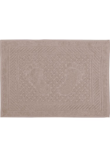 Mira Home Ayak İzli Banyo Havlusu % 100 Pamuk Yumuşak Ayak Havlusu 50x70 Cm Kahve Kahverengi