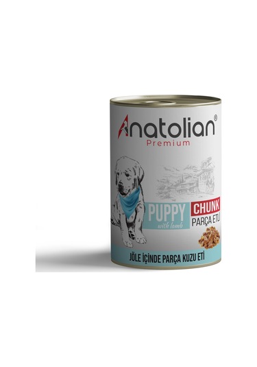 Anatolian Premium Puppy Lamb Kuzu Parça Etli Yavru Köpek Konservesi 400 G