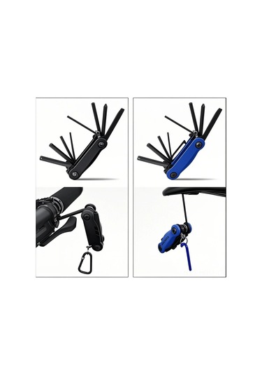 Suofeng S2 Çelik Bisiklet Tamir Aleti Seti, Multifonksiyonel Altıgen Tornavida, Yüksek Sertlik, Paslanmaz, Dağ Bisikleti Aksesuarı - Siyah