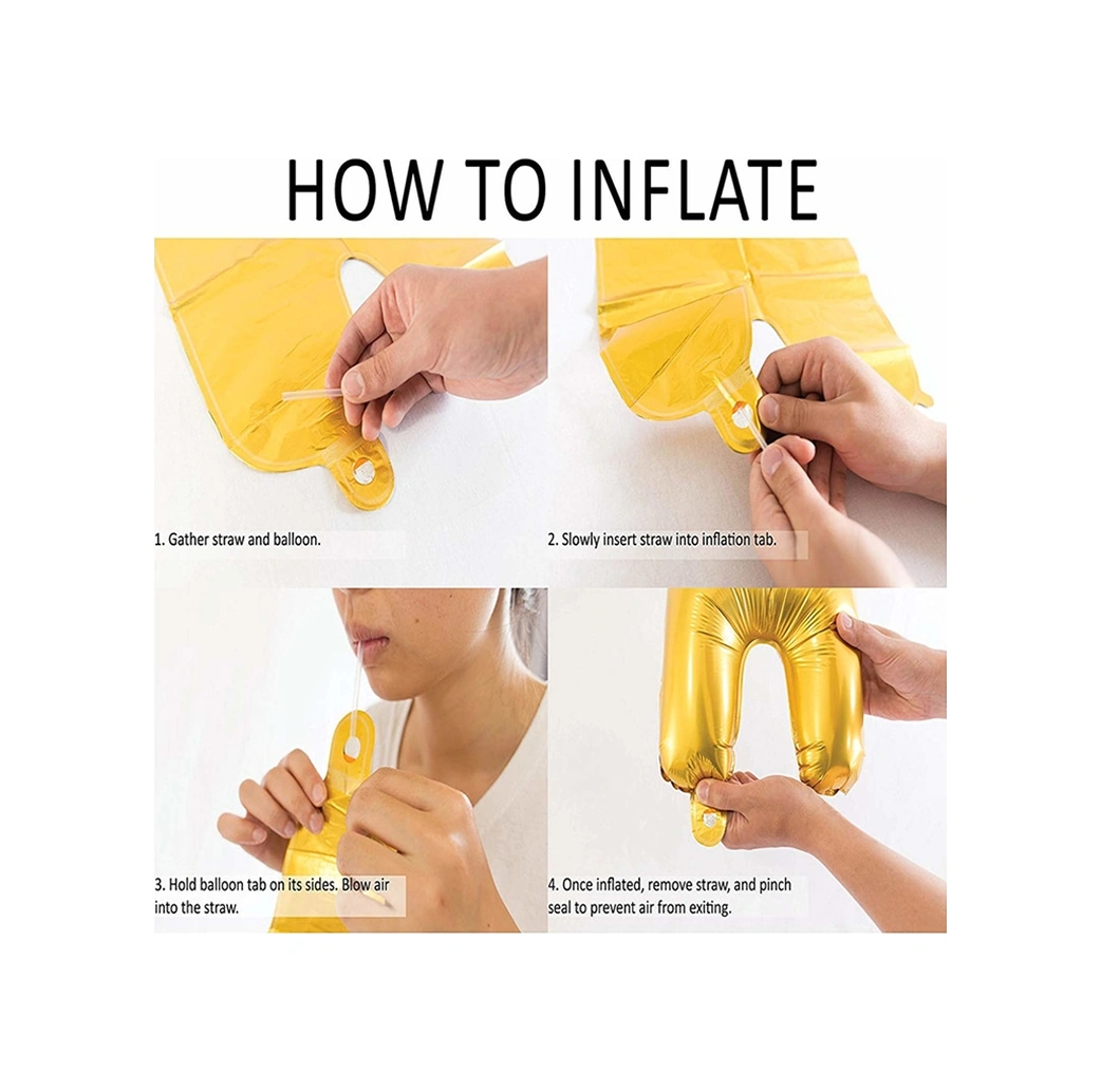 2 Pcs 40 Inch Aluminium Foil Number Balloons Birthday Wedding Engagement Party Decor Kids Ball Supplies 2-rose Red Gül Kırmızısı Altın Gümüş