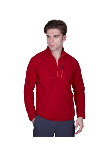 Alpinist Gamma Yarım Fermuarlı Erkek Polar BORDO