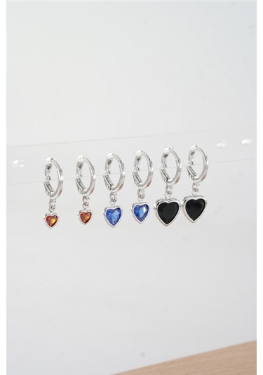 Kadın Vip Ser Kalp Model 6'lı Küpe Seti 001