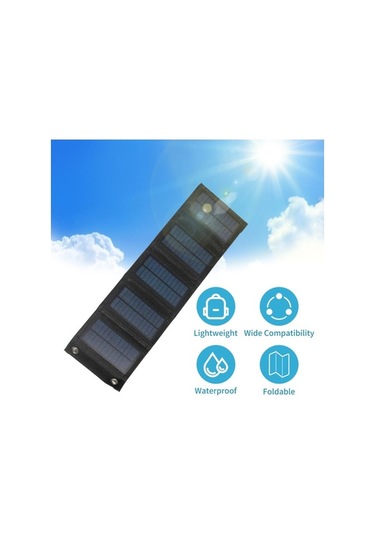 Pazly 7.5w 5v Katlanabilir Güneş Şarj Cihazı Usb Portlu Taşınabilir Su Geçirmez Panel