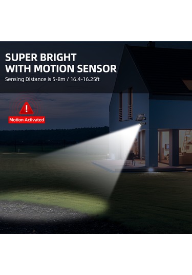 Wezone 2 Adet Güneş Enerjili Hareket Sensörlü Led Aydınlatma - Su Geçirmez Bahçe Ve Garaj Aydınlatması