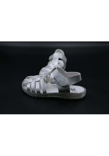 Ayakkabımood Arz Beyaz Simli Kız Çocuk Sandalet Ayakkabı Beyaz