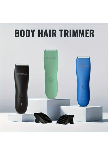 Dashanshop Siyah Taban Yok Groin Vücut Kılı Trimmer Çift Başlı Cilt Dostu Hassas Kesim Şarj Edilebilir Erkek Ball Shaver
