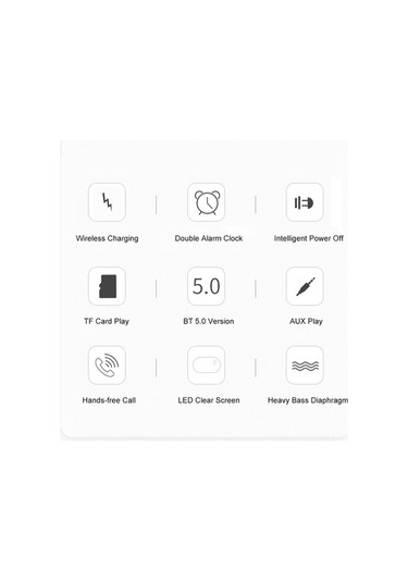 Artfulabode Bt-508 Kablosuz Bluetooth Hoparlör: Çift Hoparlörlü, Kablosuz Şarj, Fm Radyo, Alarmlı Saat, Mikrofonlu