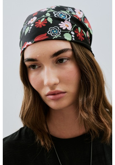 Saten Desenli Fular Lora Lora