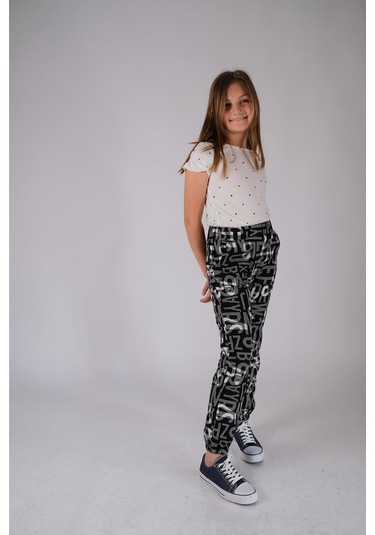 Spor Pamuk Pantolon Siyah Beyaz Nanna Fashion 2022-G-0001