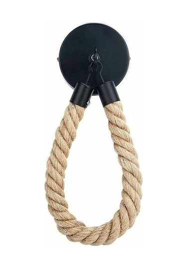 Novahub Tuvalet Kağıdı Tutucu Halatlı Duvara Montajlı, Dayanıklı Jüt Ve Metal, Dekoratif Tuvalet Kağıtlığı Askısı Diğer