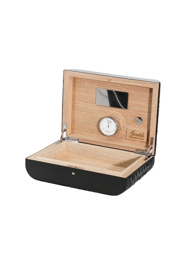Gentili Emilio Siyah Karbon, Timsah Derisi Humidor 373053