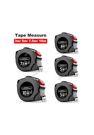 10m 25mm-3 5 7.5 10m Kendinden Kilitlemeli Çelik Mezura Taşınabilir Yüksek Hassasiyetli Metrik Cetvel Kalınlaşmış Su Geçirmez Mesafe Ölçüm Araçları