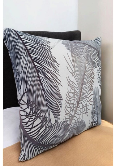 Modern Tarz Dijital Baskılı 4 Lü Dekoratif Kırlent Kılıfı Seti 43x43 Cm Şık Ve Renkli Tasarımlar Gri