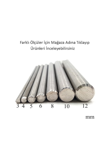 Paslanmaz Çelik Çubuk Yuvarlak Krom Mil 8 Mm 438455019