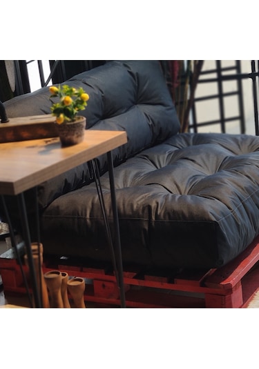 Colormix Kalorifer Önü Palet Üstü, Palet Üstü, Oturma Minderi,yer Minderi, Minder,tv Izleme Minderi, Bahçe Minderi, Siyah