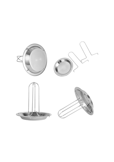 Konesam Dışarıda Kamp İçin Çelik Izgara, Tavuk Pişirme Tepsisi, Islak Et İçin Destekleyici, Lezzeti Artıran Füme Efekti Gümüş